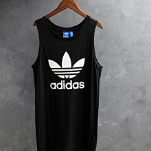 CA 愛迪達 adidas 女款 黑色 長板 休閒背心 UK 10 一元起標無底價Q900