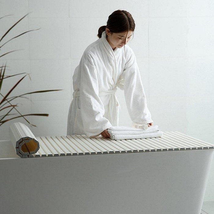 保溫多功能浴缸隔板蓋日本加厚浴缸防塵蓋蓋板可折疊浴缸置物