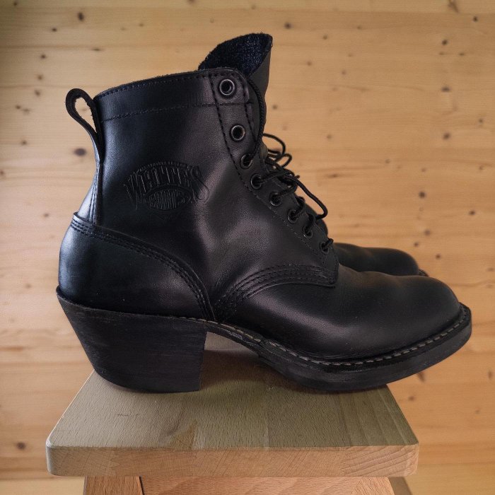 【White's Boots】二手良品《US8.5》黑色牛革 Packers 西部工作靴 9成新以上