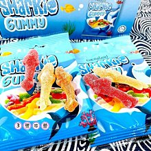 @【3號味蕾】量販 馬來西亞 一百份酸粉小鯊魚造型軟糖18克*24包/盒 一百份QQ 酸粉軟糖 QQ軟糖 造型軟糖