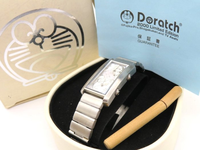 一元起標】【精品廉售/手錶】Doratch 2000年哆啦耶夢限量紀念錶雙機芯