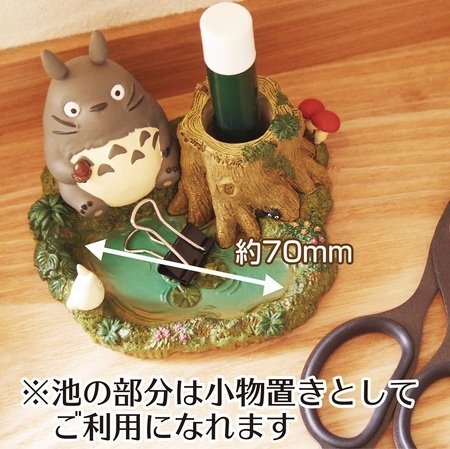 日本郵便局 印鑑收納座擺飾 龍貓池塘 宮崎駿 TOTORO 龍貓 裝飾品 收藏 郵局限定 4970381499471