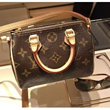 Louis Vuitton Nano Speedy Brown Cloth ref.183165 - Joli Closet