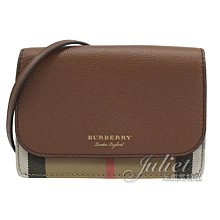 【茱麗葉精品】全新名牌 BURBERRY 專櫃商品 8027875 HAMPSHIRE經典棉麻WOC斜背包.咖 預購