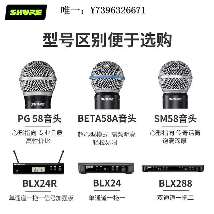 詩佳影音Shure/舒爾BLX288/BETA58A SM58麥克風直播專業動圈正品話筒影音設備