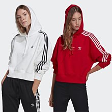 【Dr.Shoes 】Adidas Originals 女款 落肩 短版 連帽帽T 白 GN2891 紅 GN2892