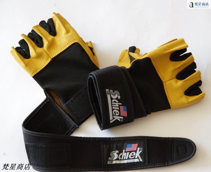 【熱賣精選】美國Schiek高級健身手套健美手套半指手套運動器械護掌手套