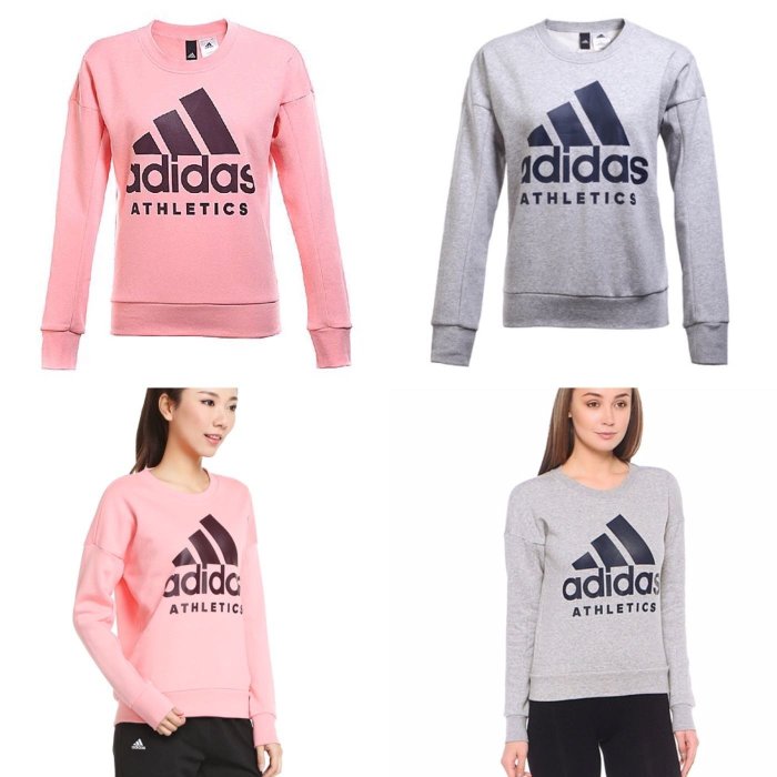 特價??adidas 愛迪達 女 長袖上衣 logo 基本款 字母 S97068