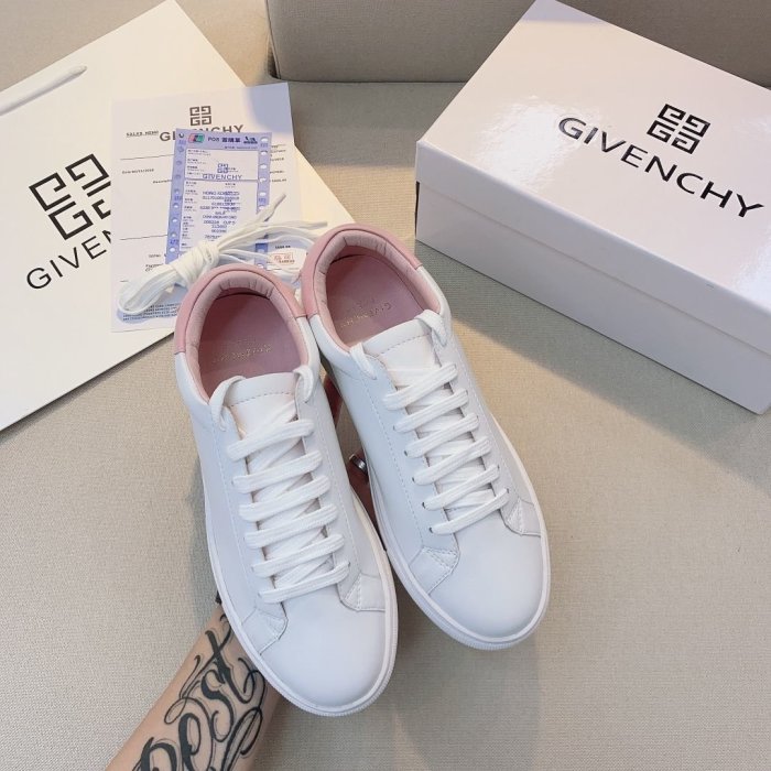 新品Givenchy 紀梵希 小白鞋女少女粉平底板鞋休閑百搭運動鞋促銷