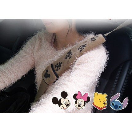 迪士尼米奇安全帶套汽車安全帶護肩套卡通可愛保險帶車內飾品配飾