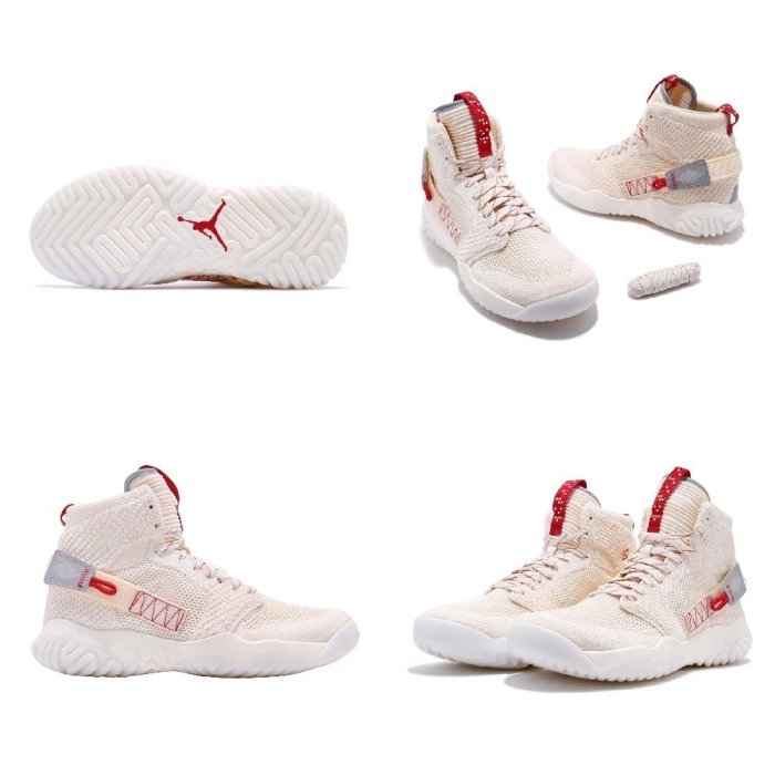 =CodE= NIKE JORDAN APEX-REACT 3M反光魔鬼氈籃球鞋(米白紅) BQ1311-206 AIR