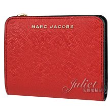 【茱麗葉精品】【全新精品 優惠中】MARC JACOBS 馬克賈伯 專櫃商品 浮雕LOGO粒紋扣式短夾.紅 現貨