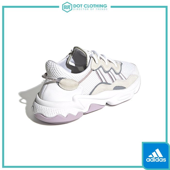 DOT聚點 ADIDAS OZWEEGO 白灰紫 反光 復古鞋 老爹鞋 3M反光 高橋Lala 吳卓源 女 EE7012