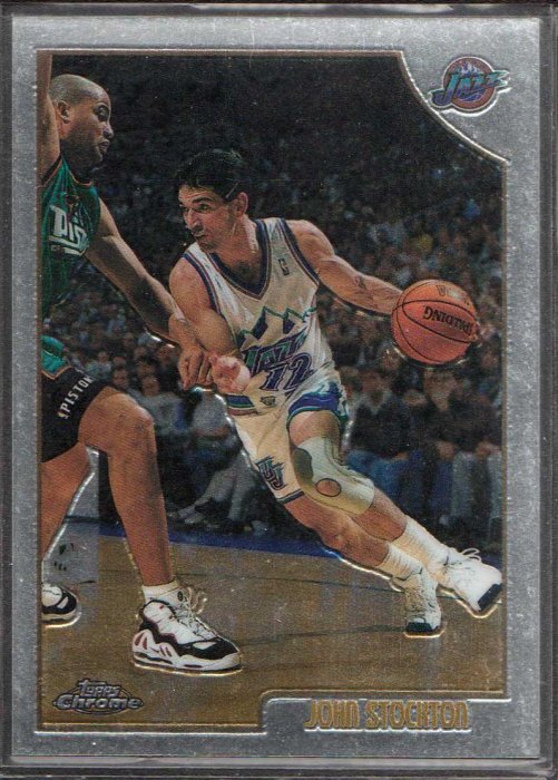 98-99 TOPPS CHROME PREVIEW #73 JOHN STOCKTON