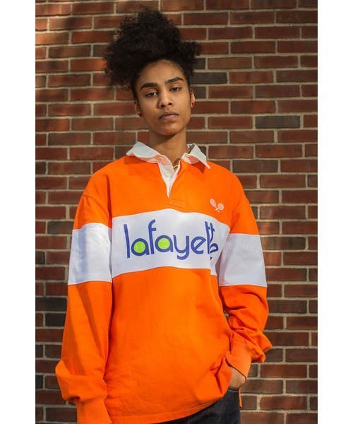 【MOMO全球購】LAFAYETTE TENNIS LOGO L/S GAME SHIRT 長袖POLO衫T恤