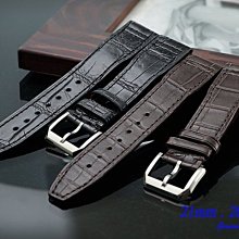 【時間探索】 全新 IWC 軍錶專用特仕收腰款錶帶鱷魚皮款 ( 21mm.20mm)