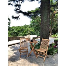 特價! (1桌+2椅)折疊桌椅組 全實柚木-戶外室內都適用-Folding Chair&Table set