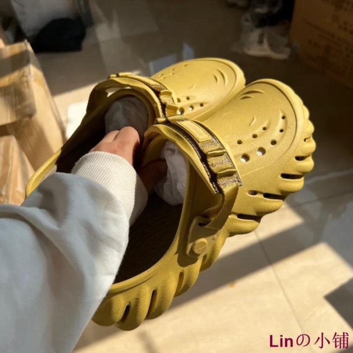 Linの小鋪CROCS Echo Clog 波波克駱格 洞洞鞋 戶外涼鞋 防滑 輕便 舒適 適合旅行#207937