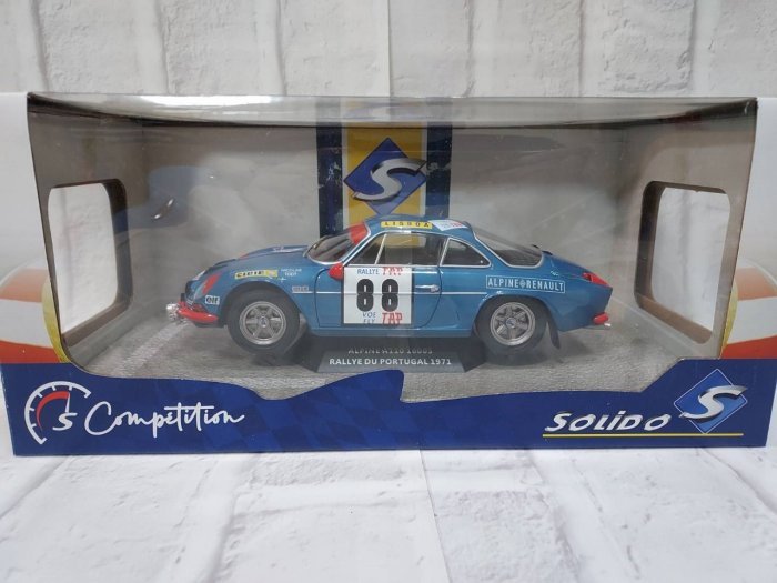 宗鑫 SOLIDO S1804202 Renault Alpine A110 1600 S 葡萄牙站 1971