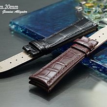 【時間探索】積家Jaeger-LeCoultre  弧形錶帶頭鱷魚皮代用錶帶( 21mm.20mm )