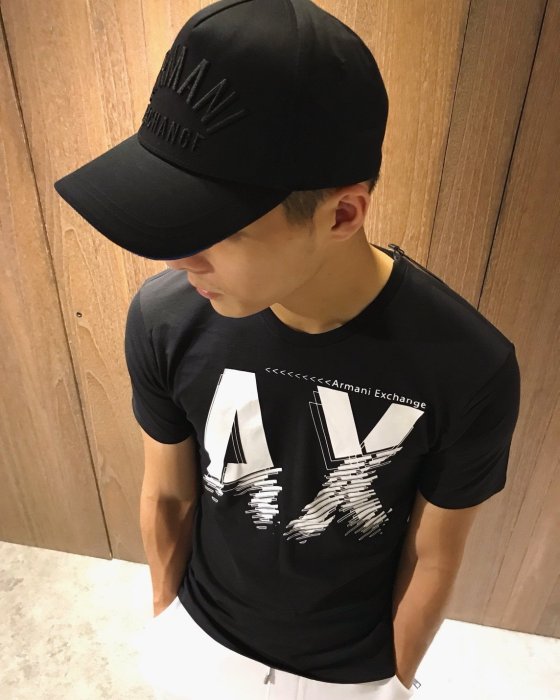 美國百分百【Armani Exchange】鴨舌帽 棒球帽 阿曼尼 AX 帽子 遮陽帽 男帽 老帽 浮雕凸字 C907