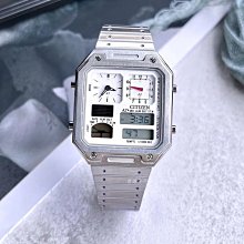 CITIZEN 星辰 80年代復古新時尚 ANA-DIGI TEMP 雙顯錶 JG2120-65A 映像白 原廠公司貨 現貨