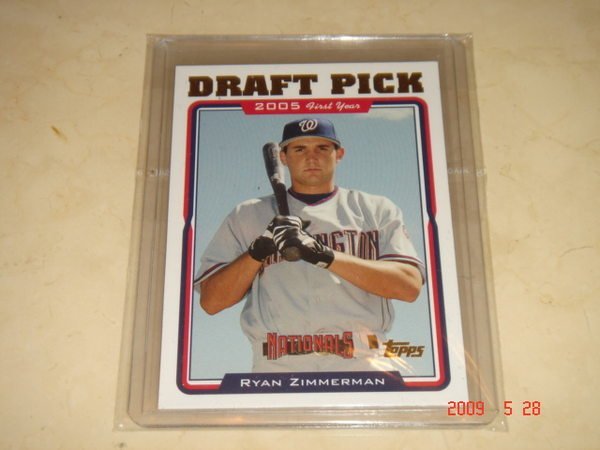 美國職棒 Nationals Ryan Zimmerman 2005 Topps Update #UH323 RC 新人卡 球員卡