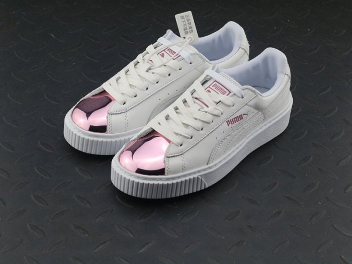 Puma Basket Platform彪馬蕾哈娜 松糕鞋板鞋玫瑰金女鞋366169-04