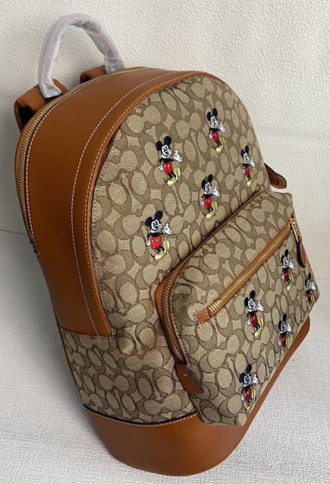 品牌特賣店 美國代購 COACH CL950 米奇印花雙肩書包 後背包 女包 美國100%正品代購 附件齊全