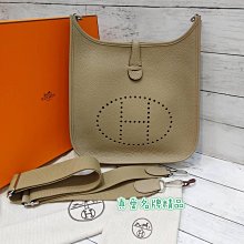 《真愛名牌精品》Hermes Evelyne 29 CM  瑪爾法米灰色 銀扣 *全新*