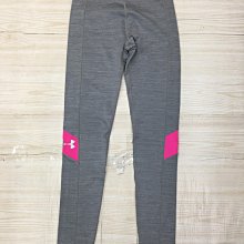 【愛莎＆嵐】 Under Armour 童 灰 運動緊身褲 / L 11303 25