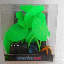 微笑的魚水族☆【plants set 螢光綠色荷葉 9株】☆可愛 亮眼G-091-C