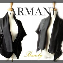 *Beauty*ARMANI黑色緞面薄外套 罩衫禮服 WE15