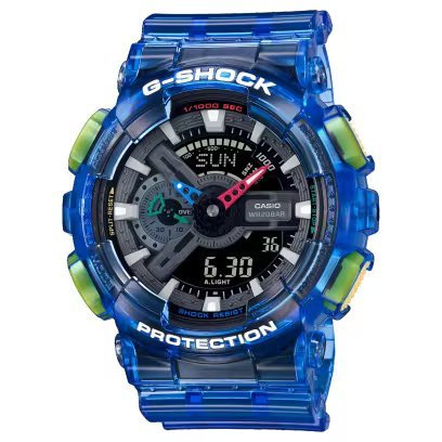 【威哥本舖】Casio台灣原廠公司貨 G-Shock GA-110JT-2A 繽紛半透明雙險錶 GA-110