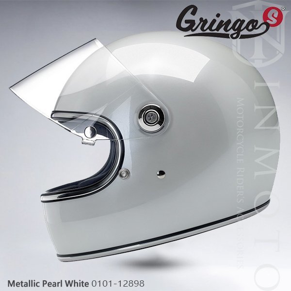 伊摩多※美國 Biltwell Gringo S 復古樂高帽ECE Metallic Pearl White 金屬珍珠