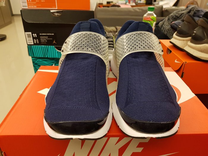 全新 NIKE SOCK DART 海軍藍 藤原浩 襪子 襪套 NAVY BLUE US 11