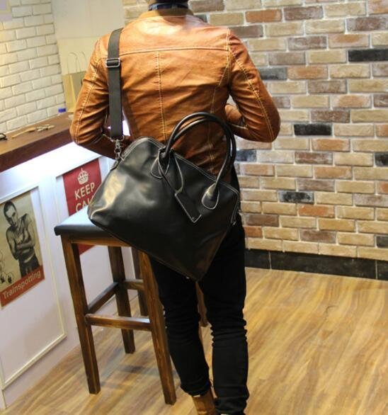 FINDSENSE Z1 韓國 時尚 潮 男 皮質 手提包 複古 單肩包 斜背包 側背包 電腦包 公事包