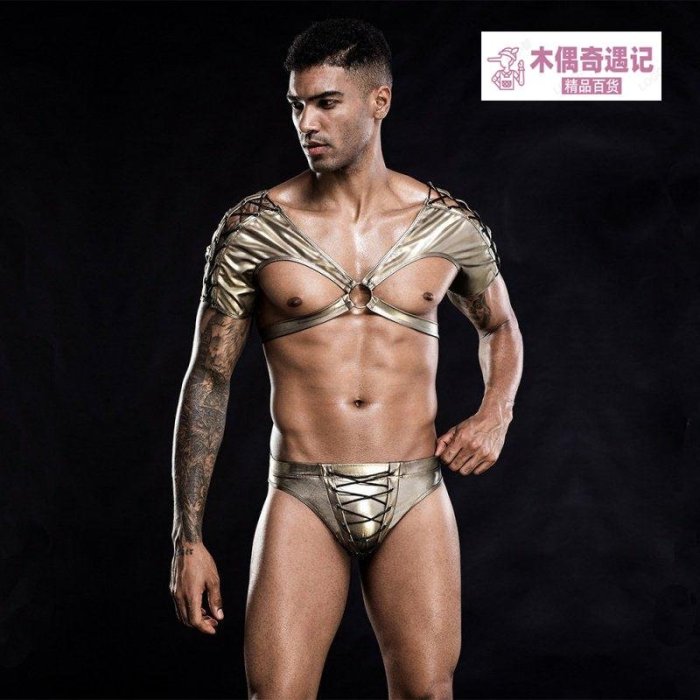 新品 男士情趣內衣 歐美 猛男 gay夜店酒吧表演情趣服 角色扮演情趣角色服 制服誘惑 情趣內衣 性感內衣 成人專區mm【木偶奇遇記】