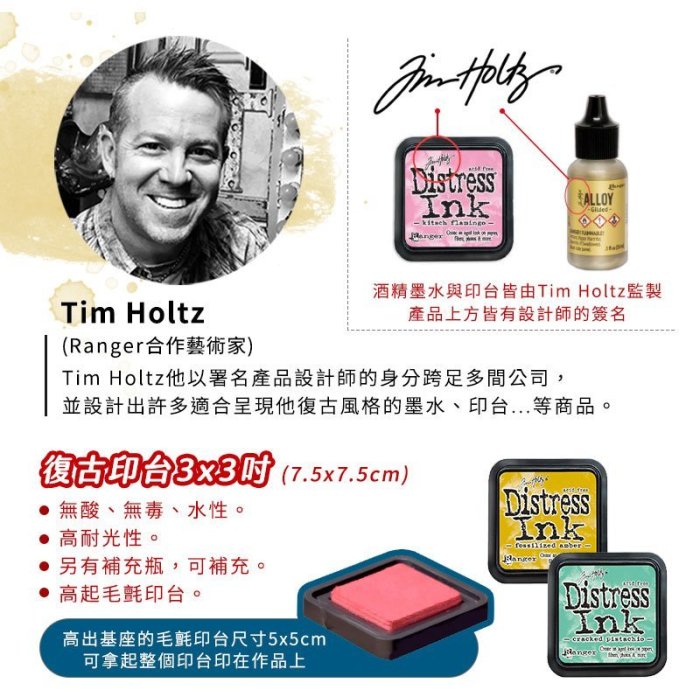 『ART小舖』Ranger美國 Tim Holtz酒精墨水 珠光色14ml 單瓶