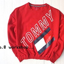 ☆【TH女生館】☆【TOMMY SPORT落肩寬版大LOGO鬆緊長袖T恤/大學T】☆【TOMG002V9】(M)