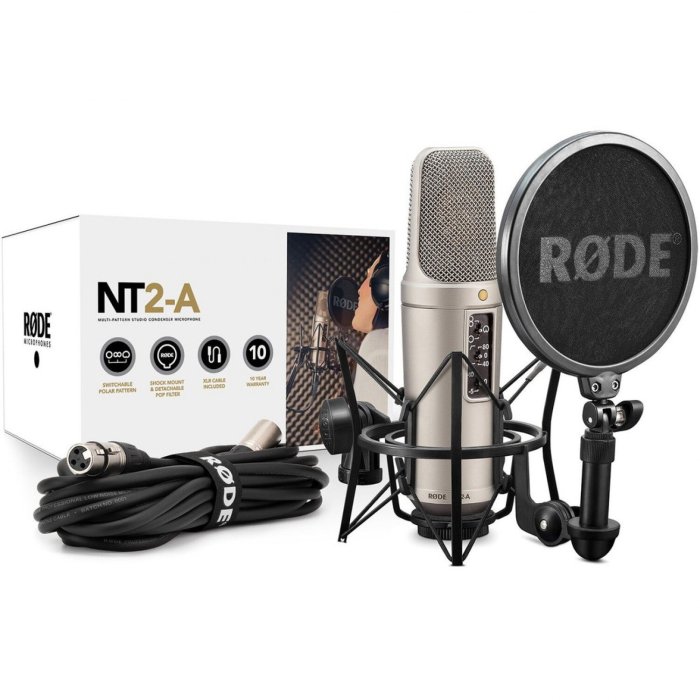 現可自取 台灣總代理公司貨 十年保固 澳洲大廠 Rode NT2-A 電容式麥克風 podcast 錄音 直播 視聽影訊