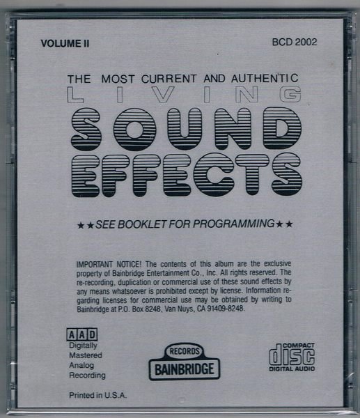 鑫隆音樂]音樂CD-LIVING SOUND EFFECTS . VOL.II . BAINBRIDGE