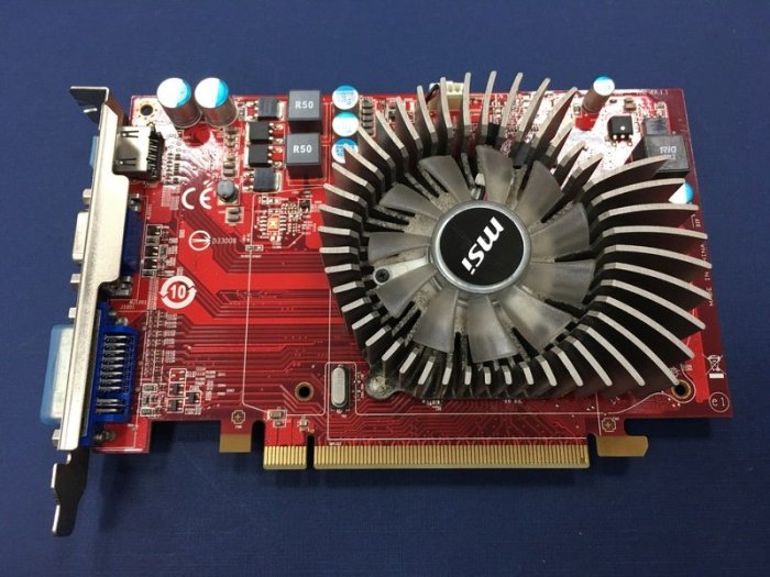 微星 R4670-MD1G 顯示卡、ATI HD 4670繪圖引擎、1GB、DDR3、128Bit、拆機良品