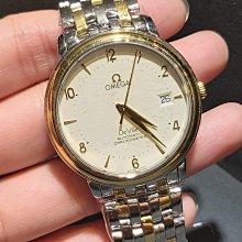 70819 大千典精品 秦老闆 流當品 歐米茄 OMEGA 原廠 手錶 自動 不鏽鋼 黃K金 禮物 鍊帶 摺扣 中性款