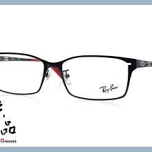 【RAYBAN】RB6387D 2509 黑色 紅色 矩形框 亞洲版型 雷朋光學眼鏡 公司貨 JPG 京品眼鏡