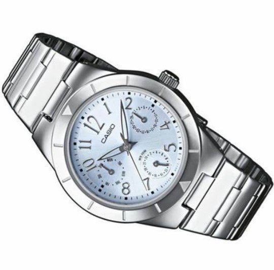 【熱賣下殺】手錶集市casio卡西歐女錶時尚休閒石英鋼帶防水運動指針三眼LTP2069D2A2