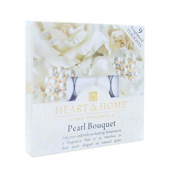 ☆MOMO小屋☆ HEART & HOME 9入茶蠟組 (11g*9) -Pearl Bouquet 珍珠花束