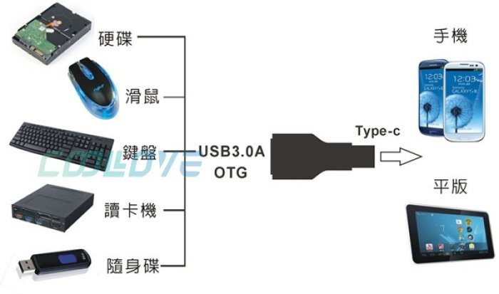 小白的生活工場*FJ SR3051 USB 3.1 Type-C公對USB 3.0 A母轉換頭 OTG
