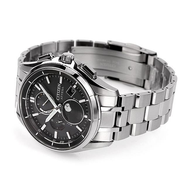 預購 CITIZEN BY1001-66E 星辰錶 手錶 41.5mm ATTESA 光電環保驅動電波 黑色面盤 月相 鈦金屬錶帶 男錶女錶