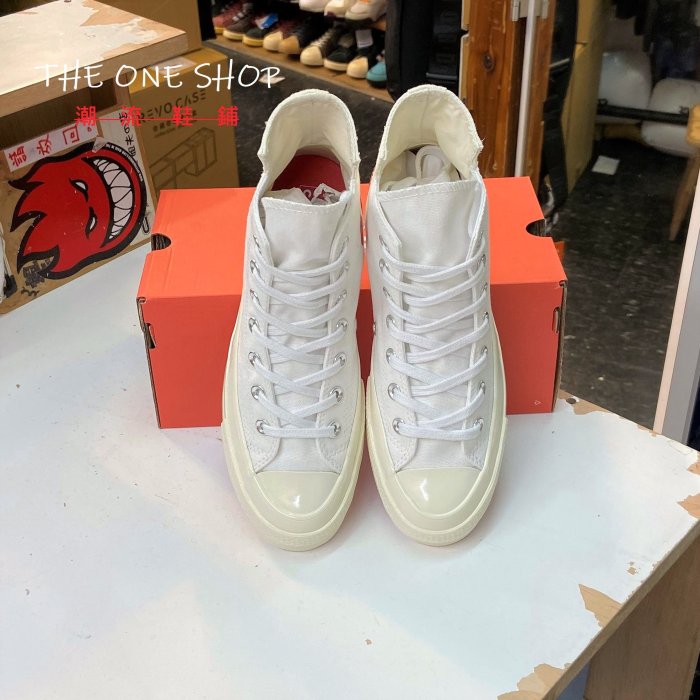 Converse Chuck Taylor 70s 1970s 三星標 白色 高筒 奶油底 解構 拼接 168671C